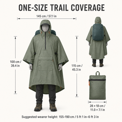 Packable Rain Poncho